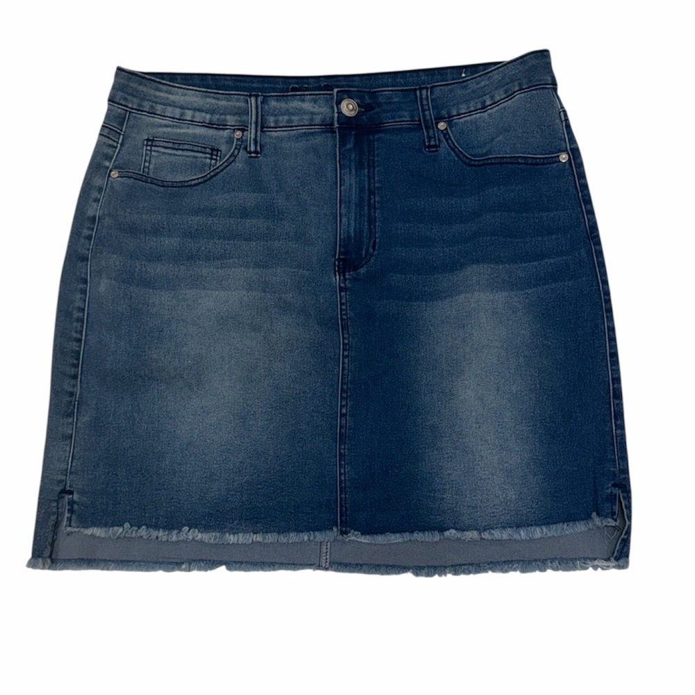 Blue Desire Womens Blue denim Blue jeans A-Line Skirt Size 16
